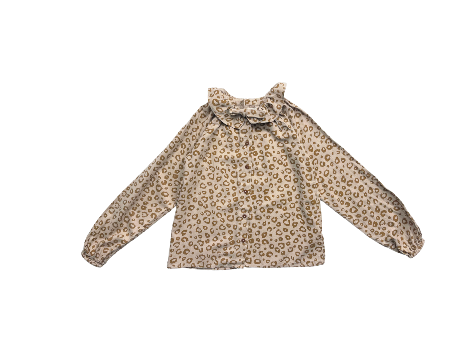 LOUIS LOUISE - Beige Bluse mit Leopardenmuster - 10 Jahre