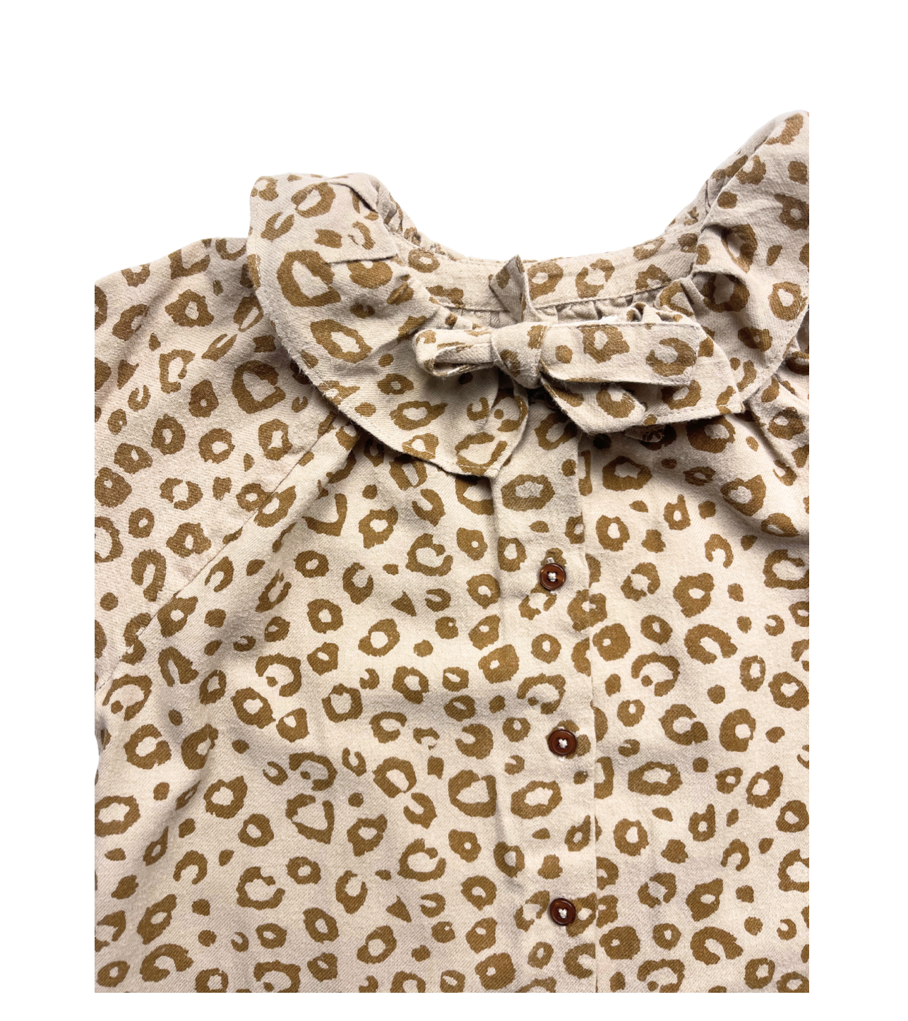 LOUIS LOUISE - Beige Bluse mit Leopardenmuster - 10 Jahre
