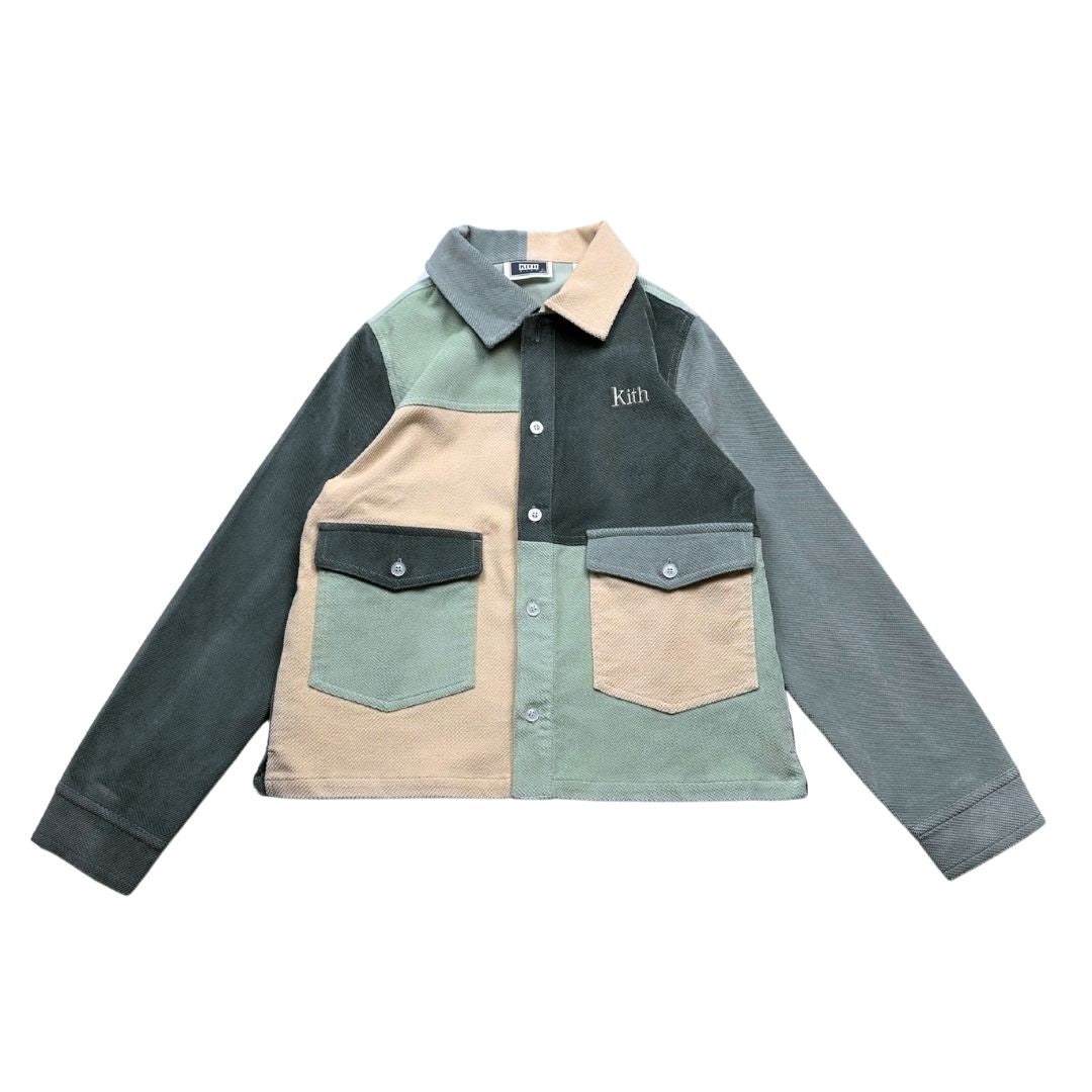 KITH - Veste chemise verte et rose - 10 ans