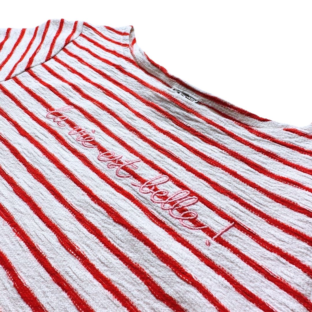 BONTON - White and red long-sleeved T-shirt - 8 years