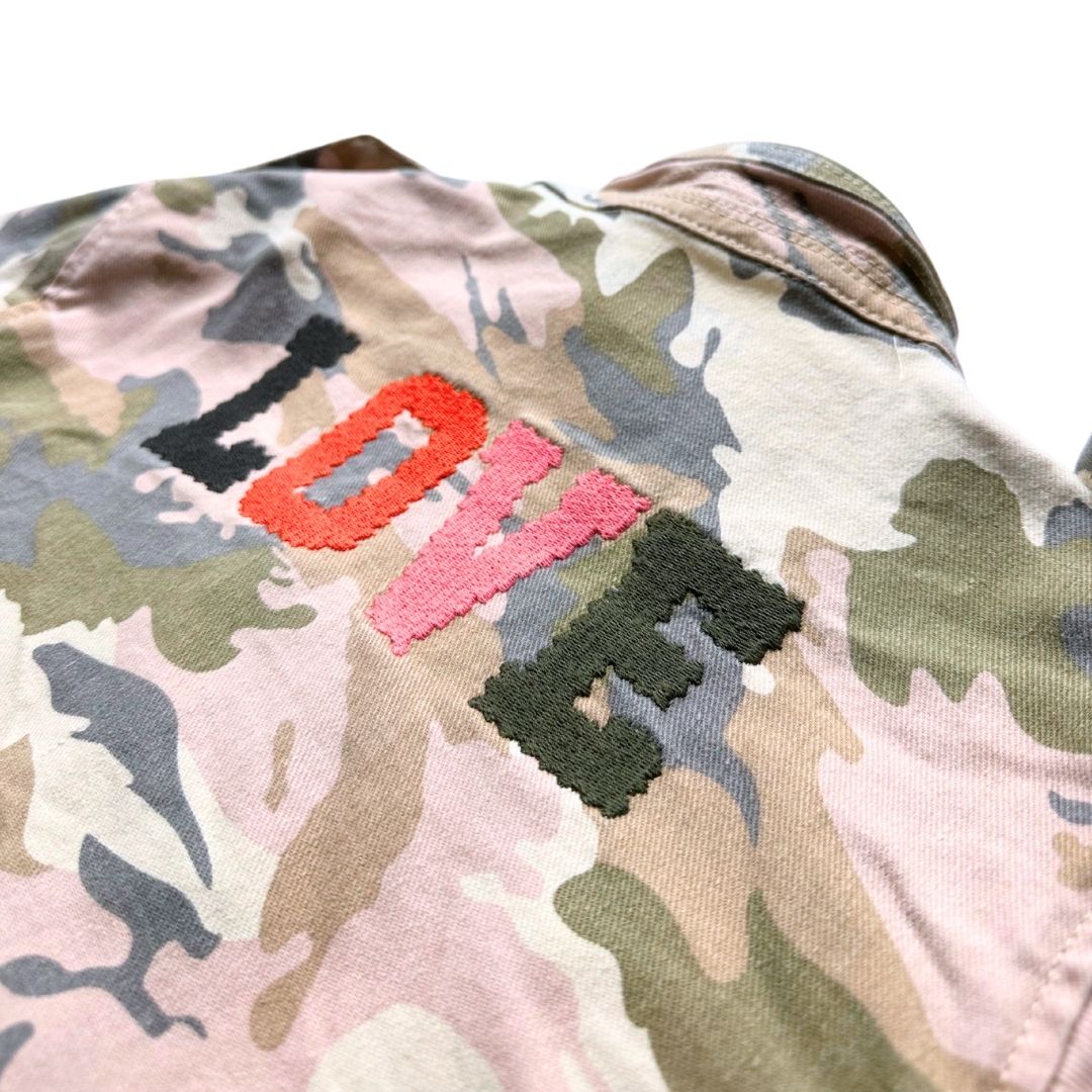 ZADIG & VOLTAIRE - Military print denim jacket - 6 years