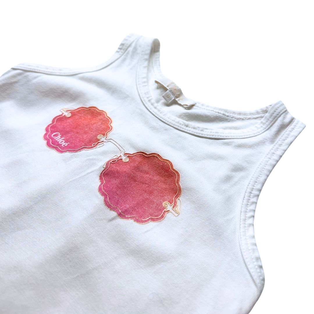 CHLOE - White tank top with print - 6 years