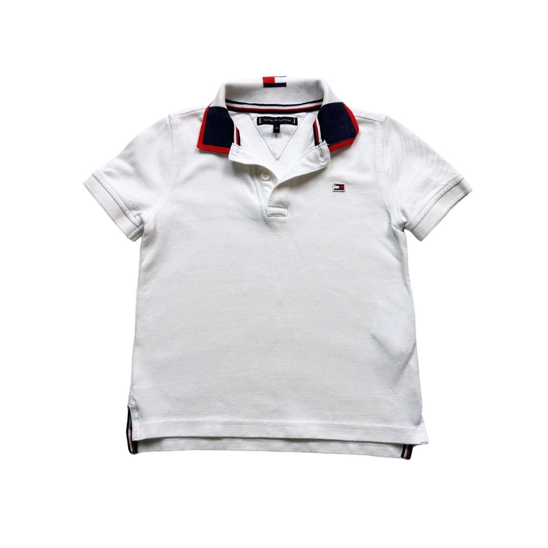 TOMMY HILFIGER - Polo à manches courtes blanc - 5 ans