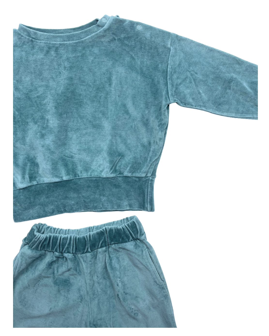 WE ARE KIDS - Ensemble en velours confortable vert - 18/24 mois