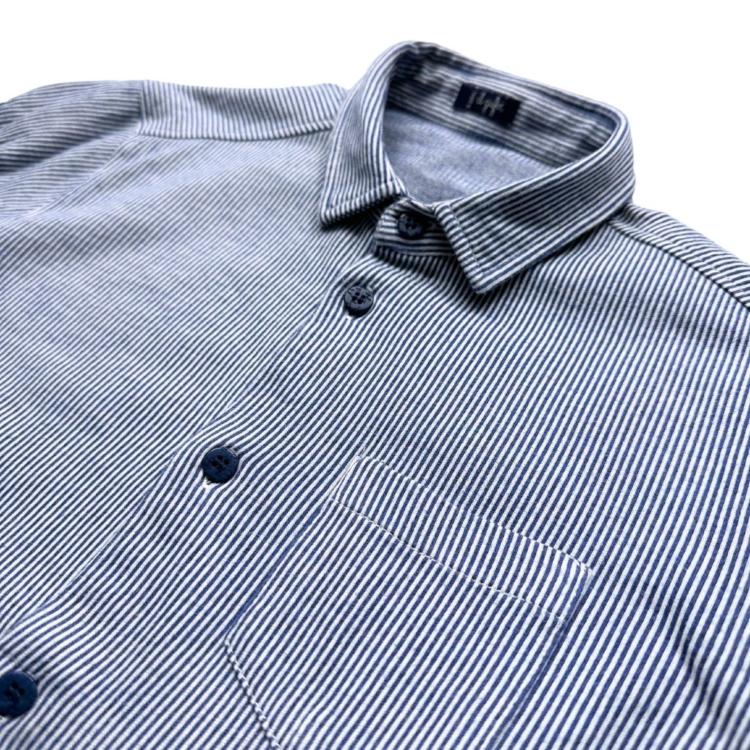 IL GUFO - Blue and white striped shirt - 8 years