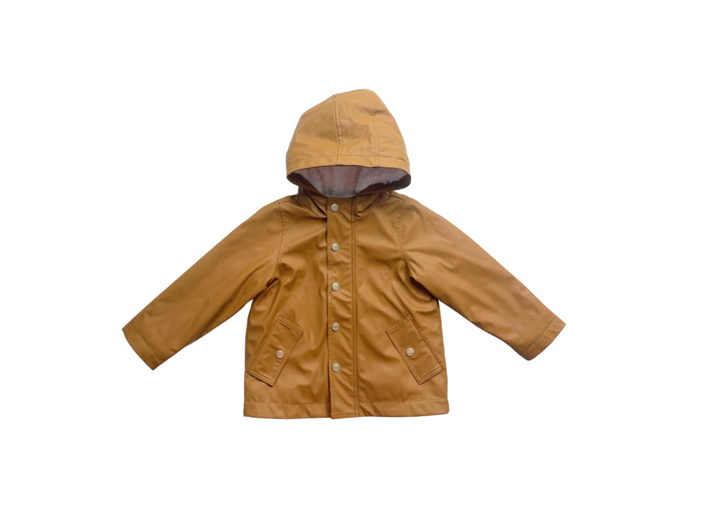 PETIT BATEAU - Brown warm raincoat - 3 years