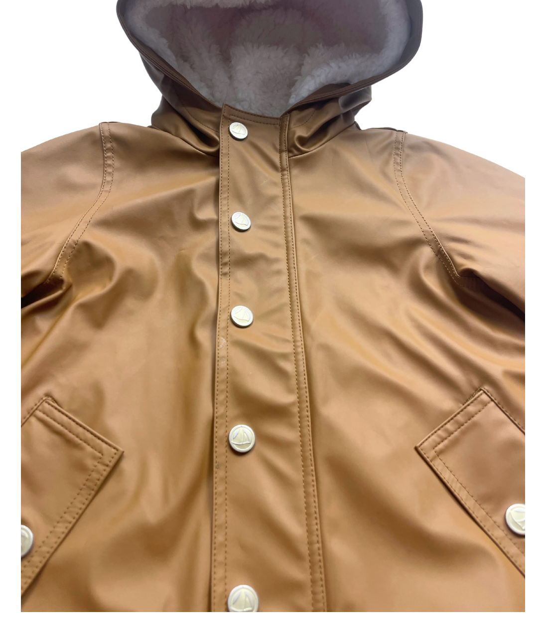 PETIT BATEAU - Brown warm raincoat - 3 years