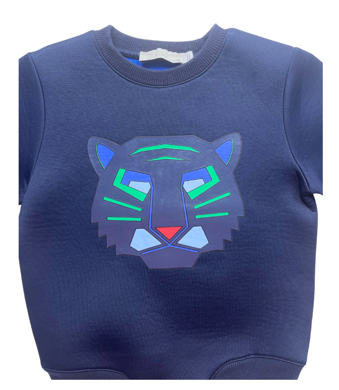 STELLA MCCARTNEY - Sweat bleu marine tête de tigre - 4 ans