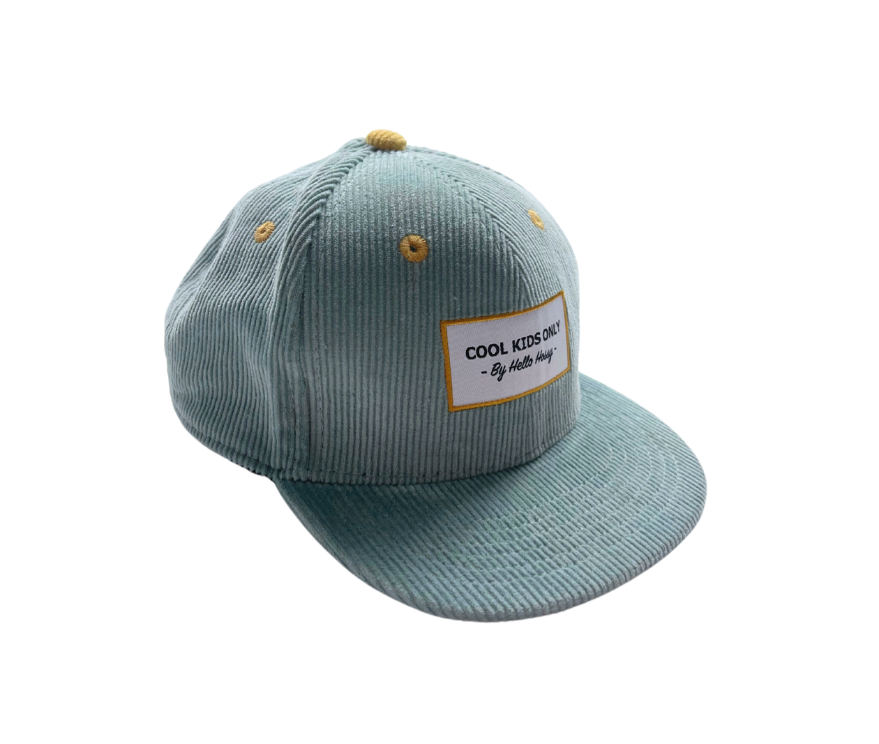 HELLO HOSSY - Casquette « Cool Kids Only » velours turquoise - 9/18 mois