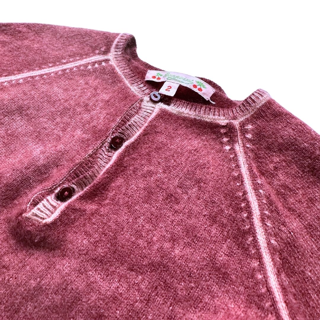 BONPOINT - Purple cashmere sweater - 2 years