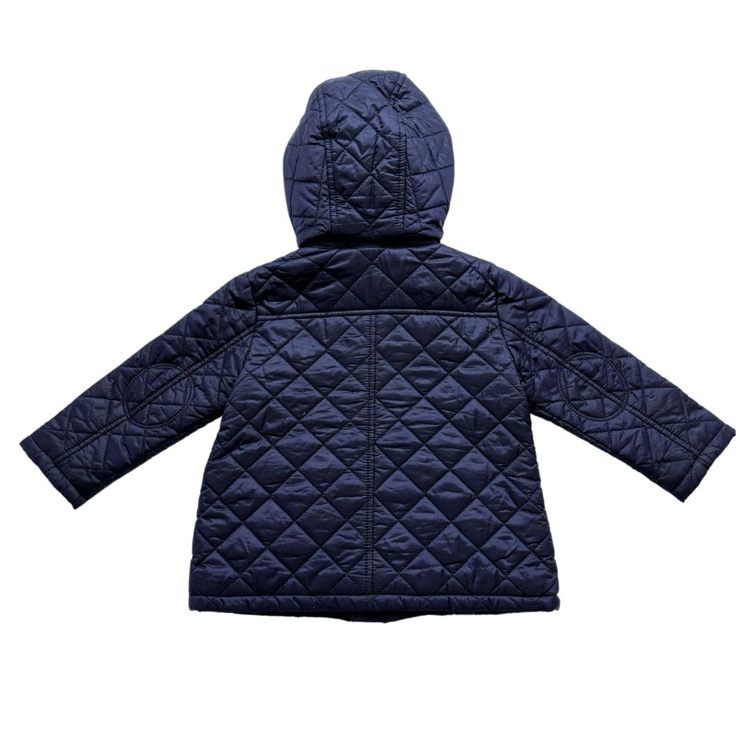 BURBERRY - Veste bleue matelassée - 12 mois