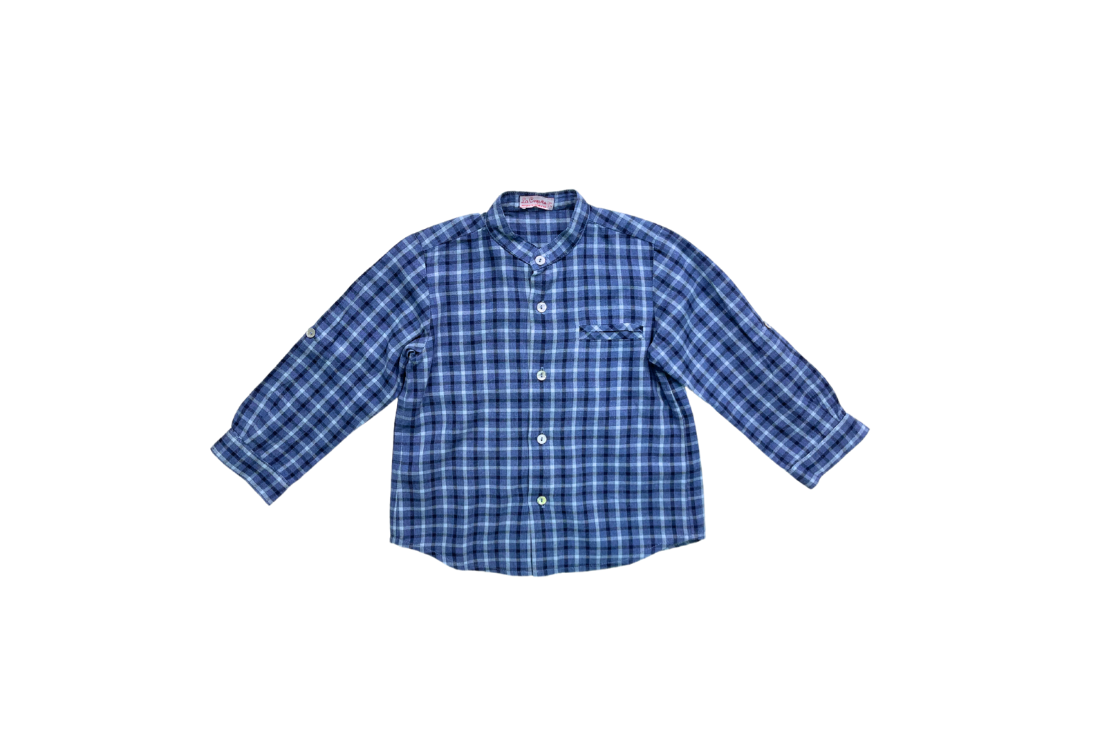 LA COQUETA - Blue checked shirt - 2 years