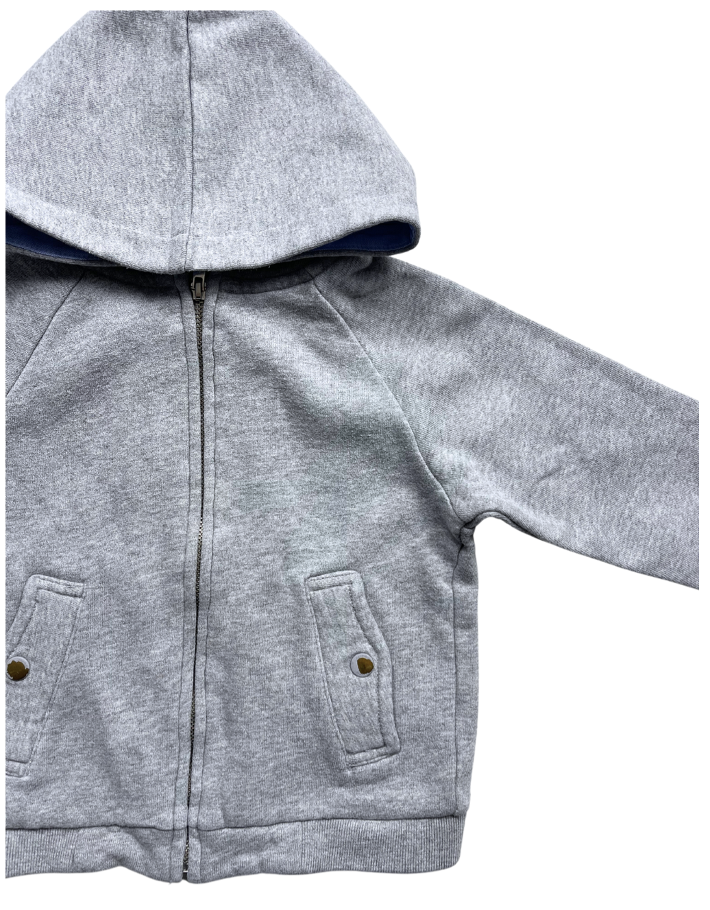 JACADI - Sweat gris zippé à capuche - 3 ans