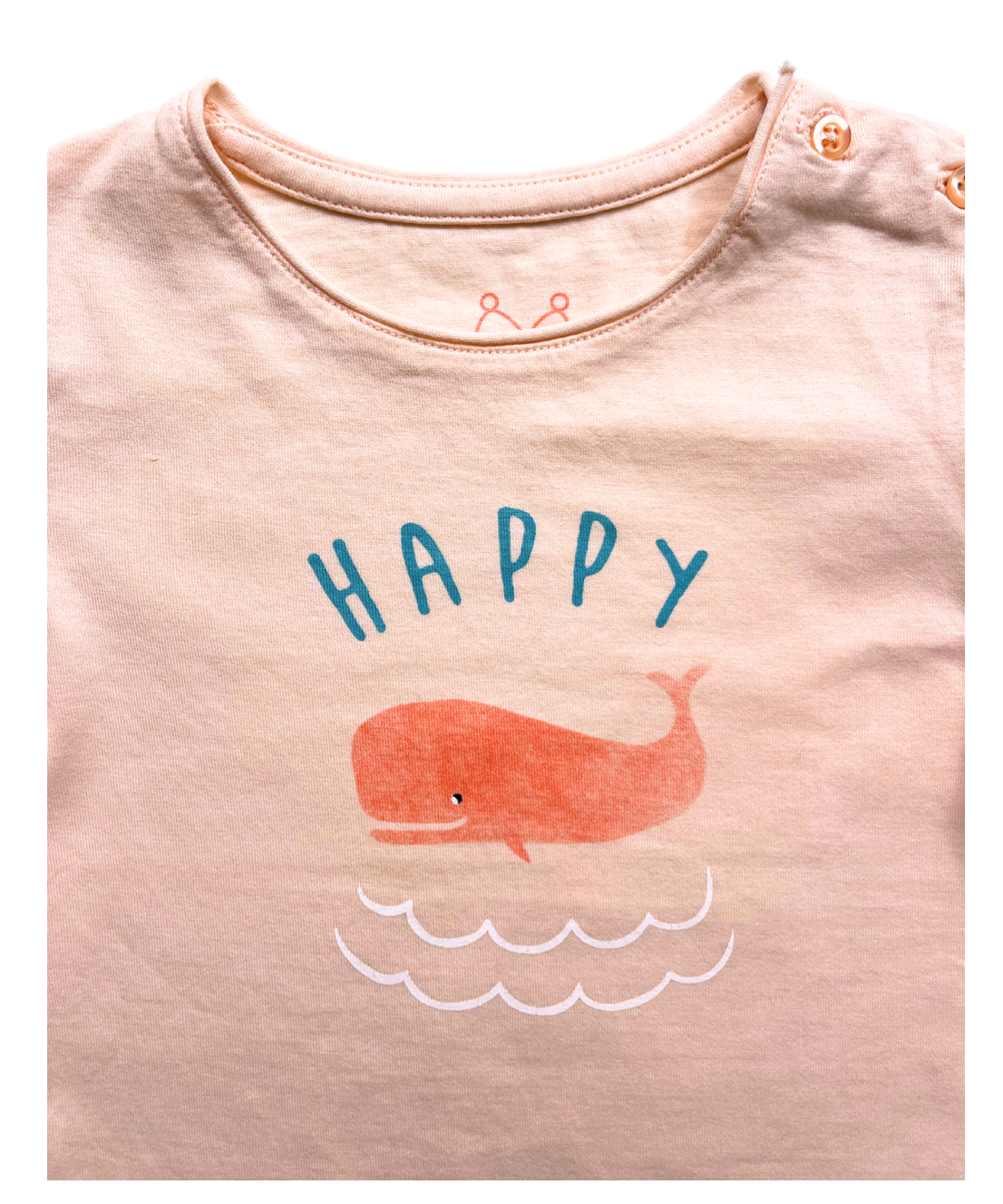 MARIE CHANTAL - T-shirt rose clair motif baleine « HAPPY » - 2 ans