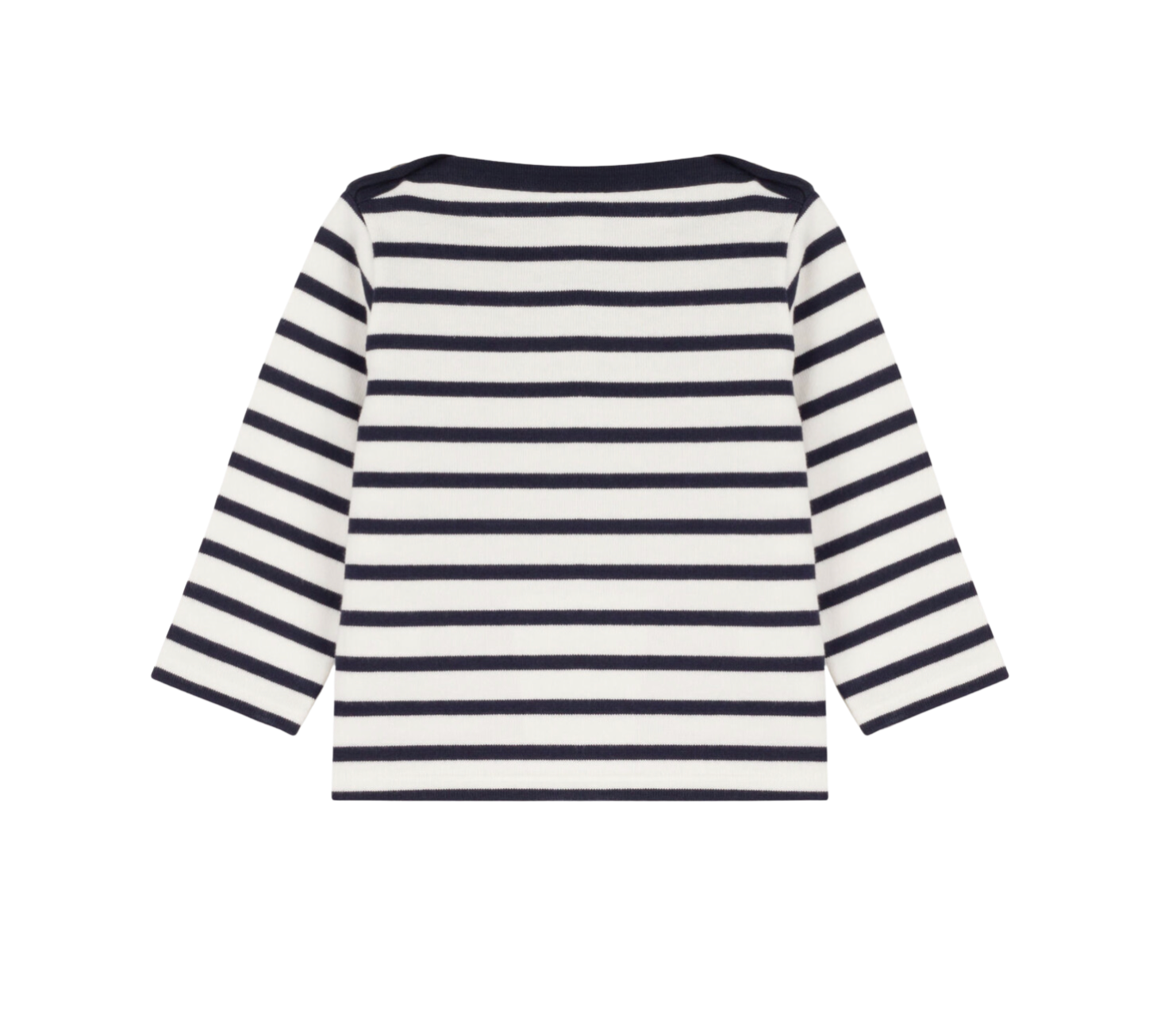 PETIT BATEAU - Marinière blanche et bleue - 2 ans