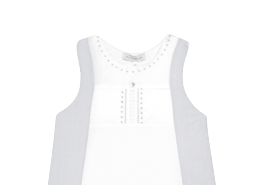 TARTINE & CHOCOLAT - Gigoteuse épaisse grise et blanche - 1/2 ans