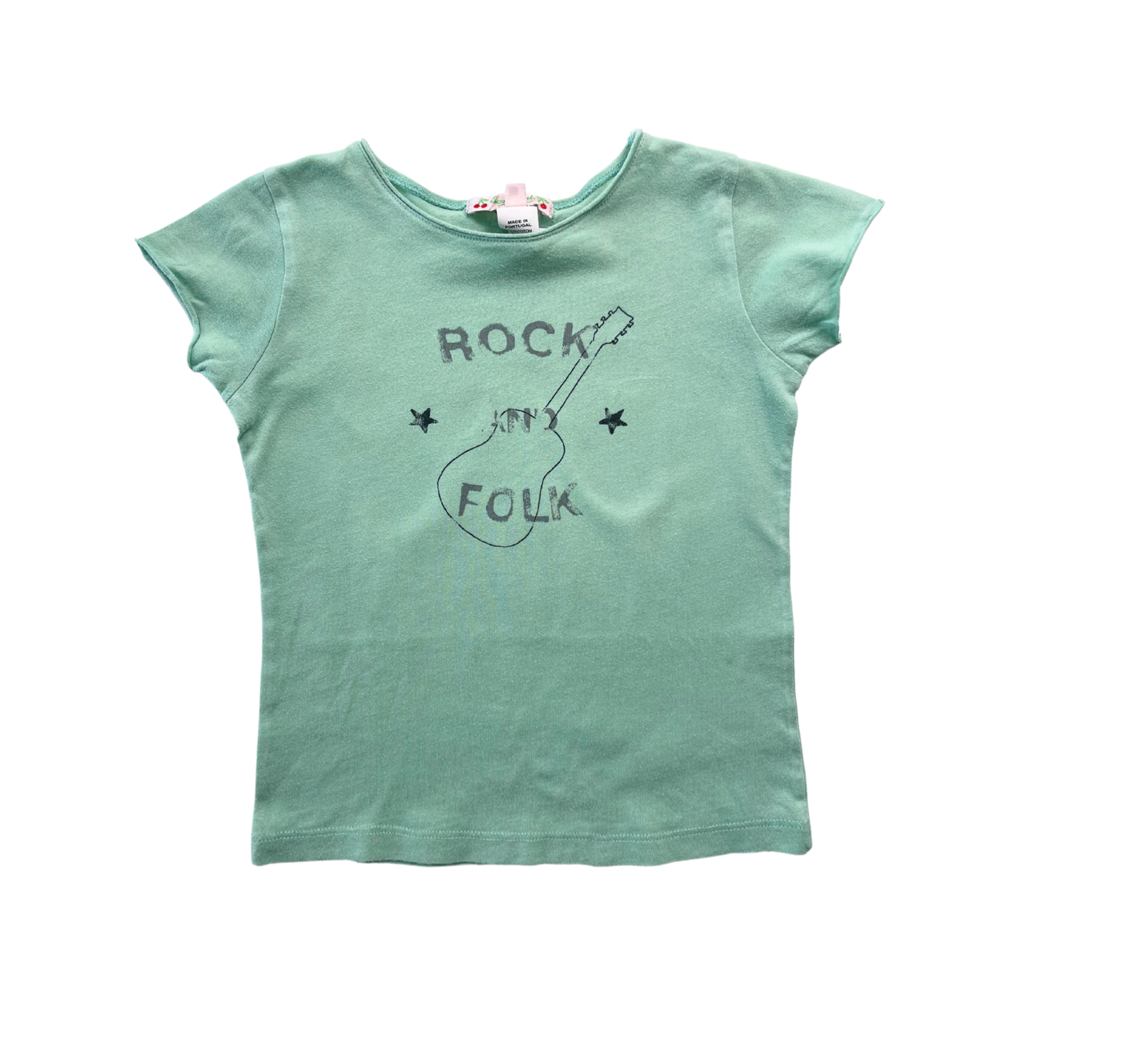 BONPOINT - T-shirt vert « Rock and Folk » - 4 ans