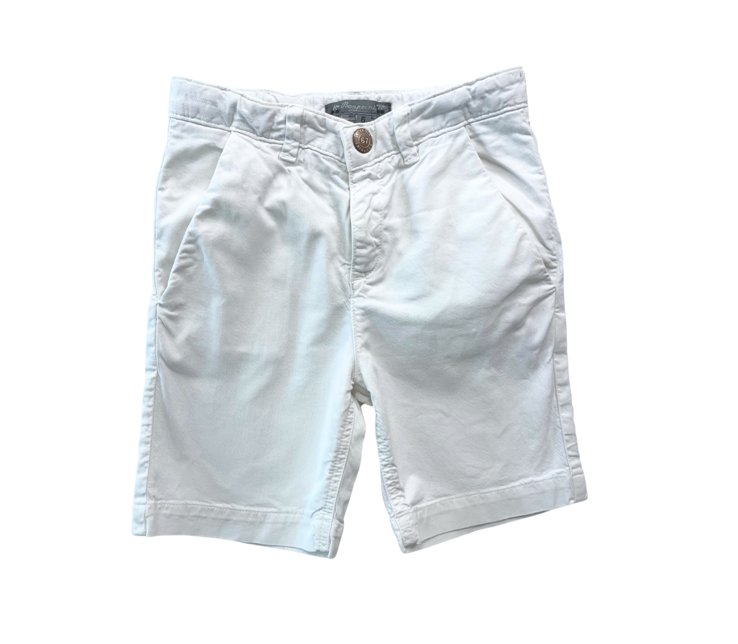 BONPOINT - Weiße Bermudashorts - 6 Jahre