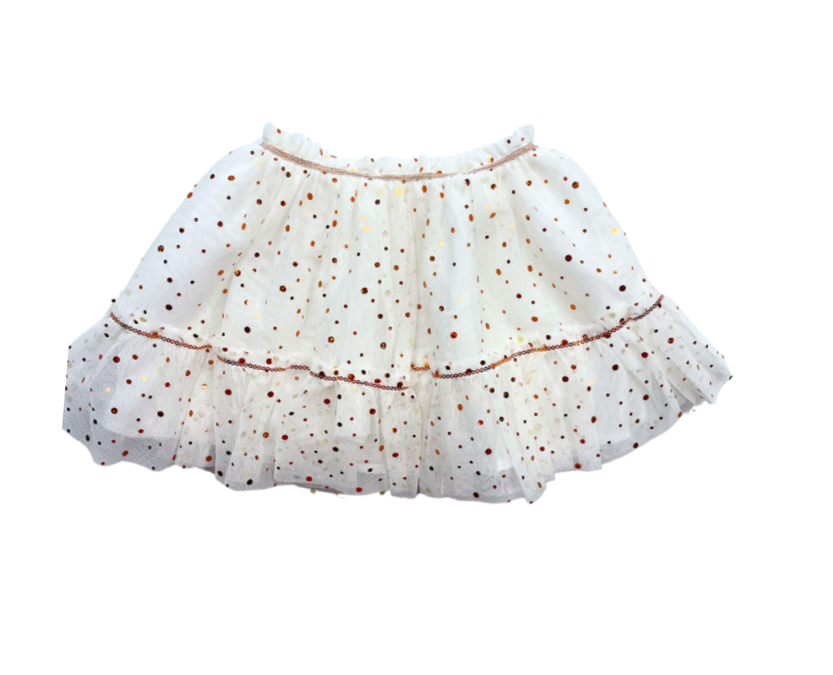 BILLIE BLUSH - Weißer Tüllrock mit Punkten - 6 Monate