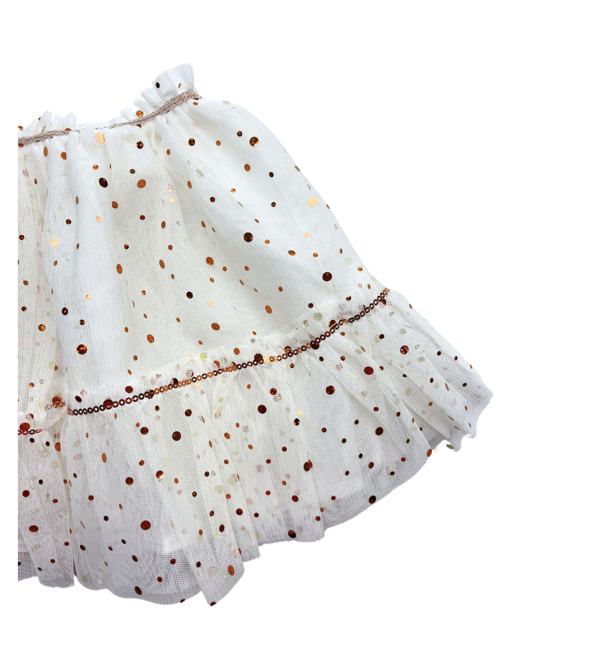 BILLIE BLUSH - Weißer Tüllrock mit Punkten - 6 Monate
