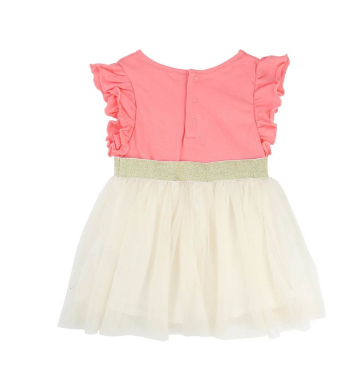 BILLIE BLUSH - Zweifarbiges Tüllkleid in Wassermelone und Weiß - 18 Monate