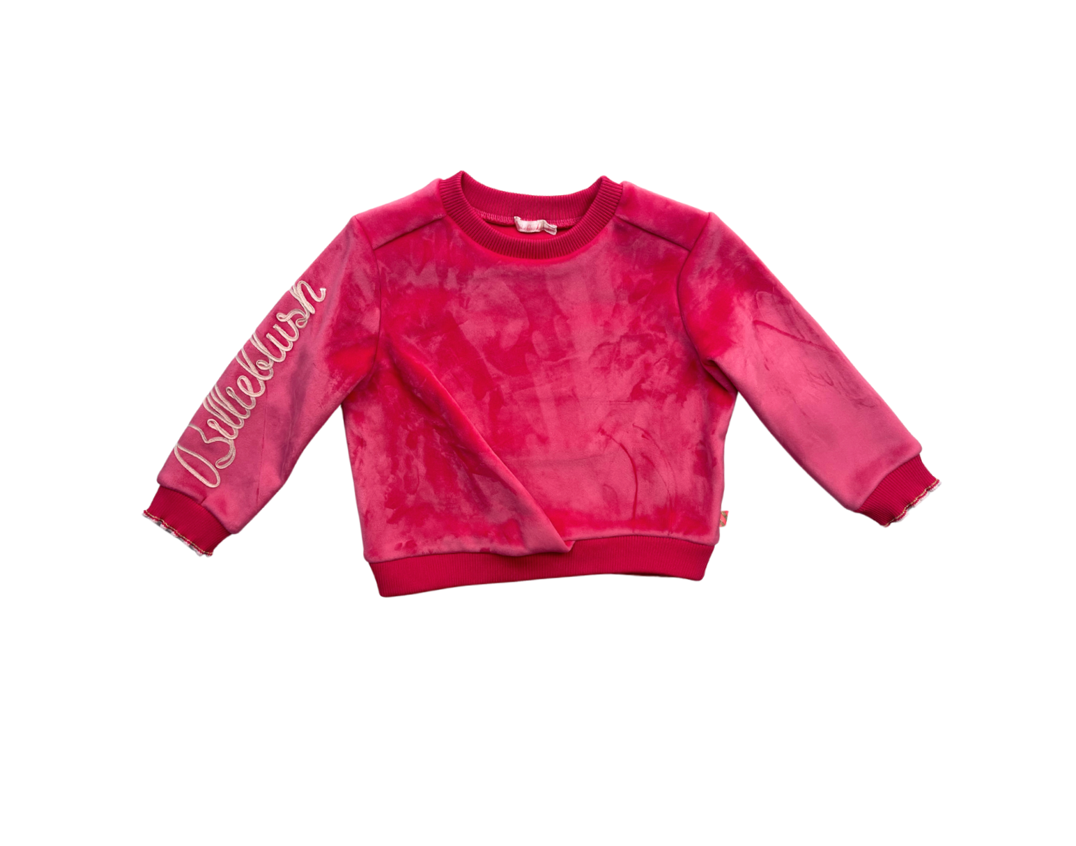 BILLIE BLUSH - Rosa Samt-Sweatshirt - 3 Jahre