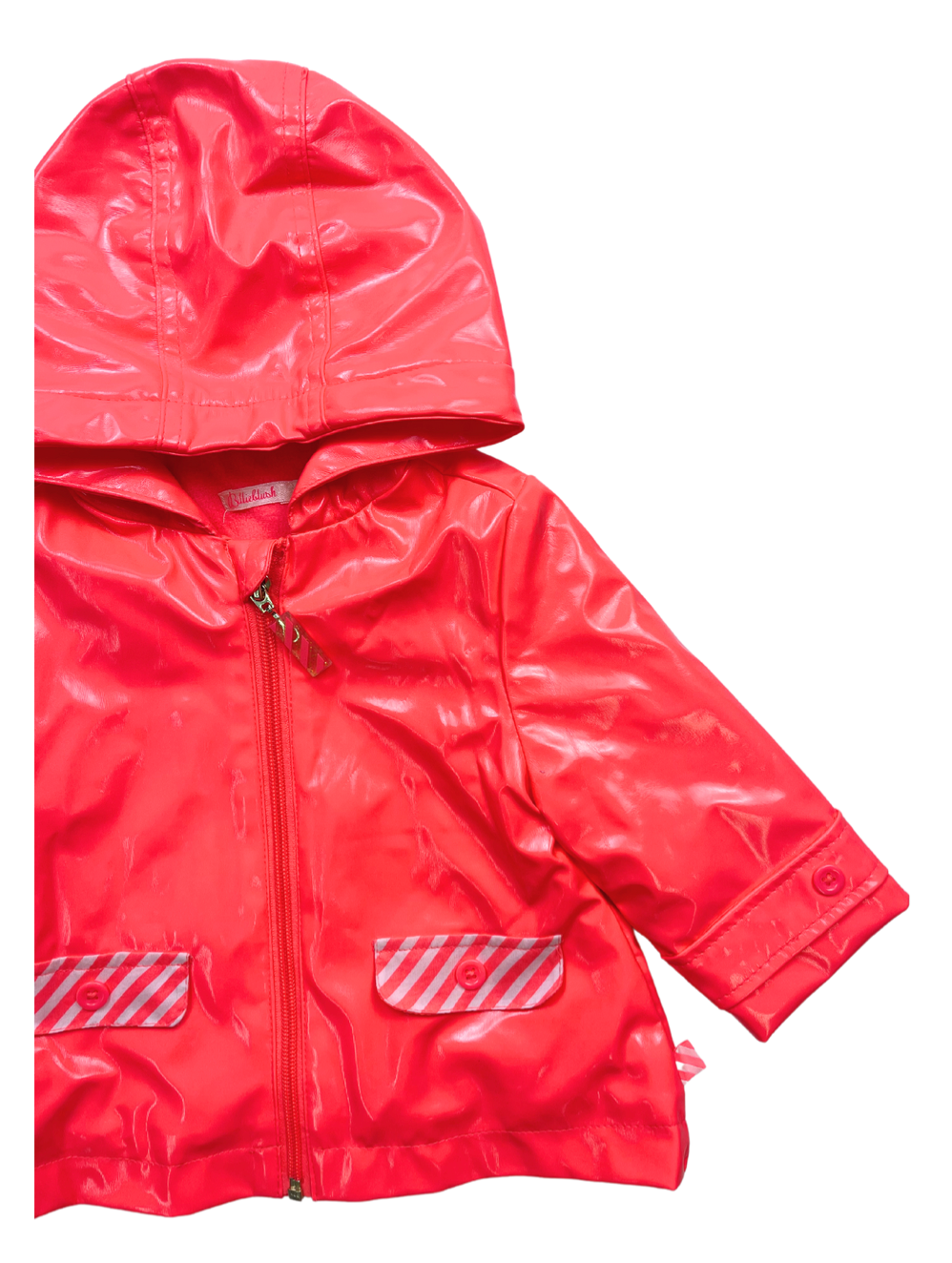 BILLIE BLUSH - Orange/pinker Regenmantel mit Kapuze - 9 Monate