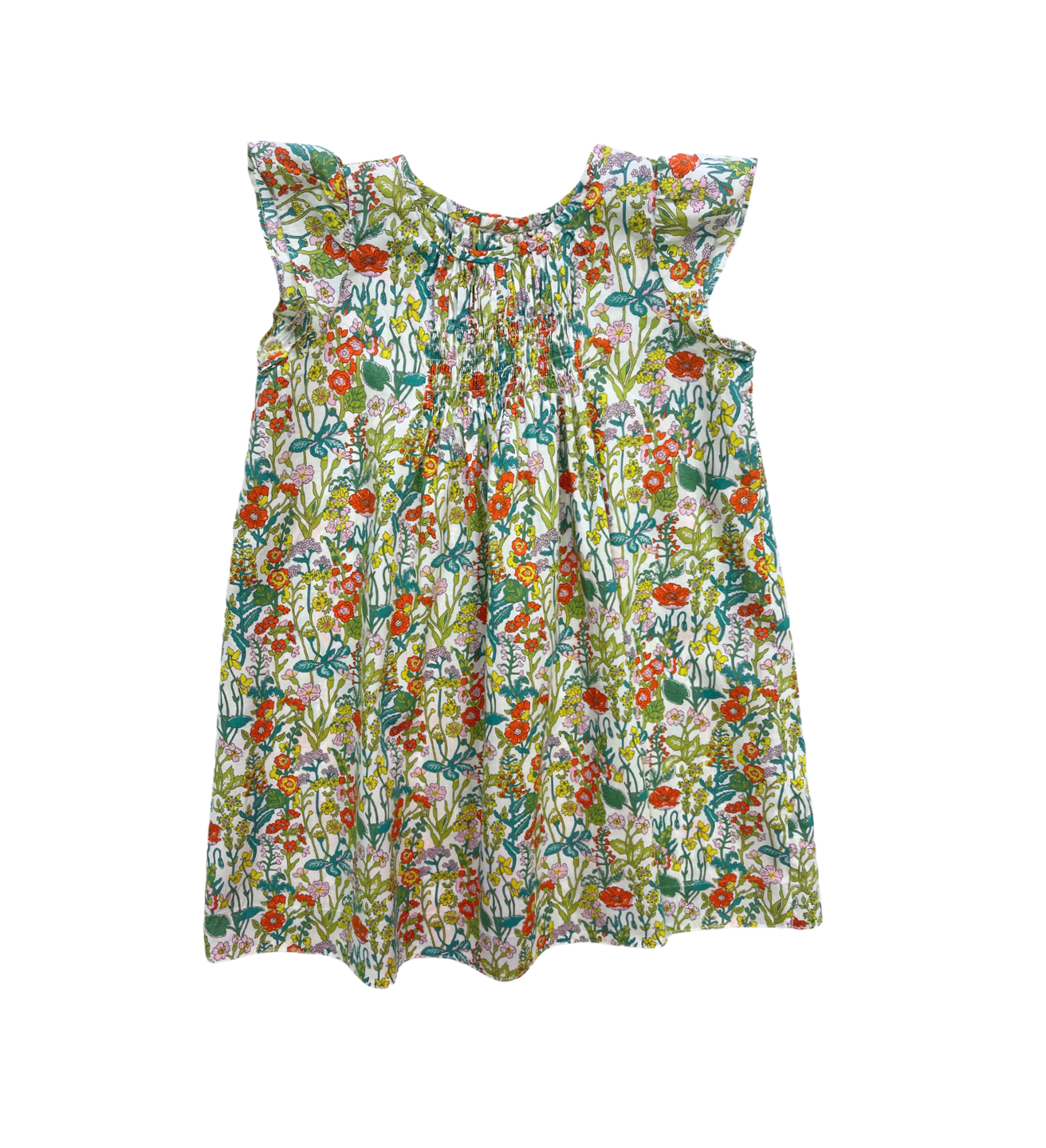 BONPOINT - Robe en coton à fleurs multicolore - 18 mois