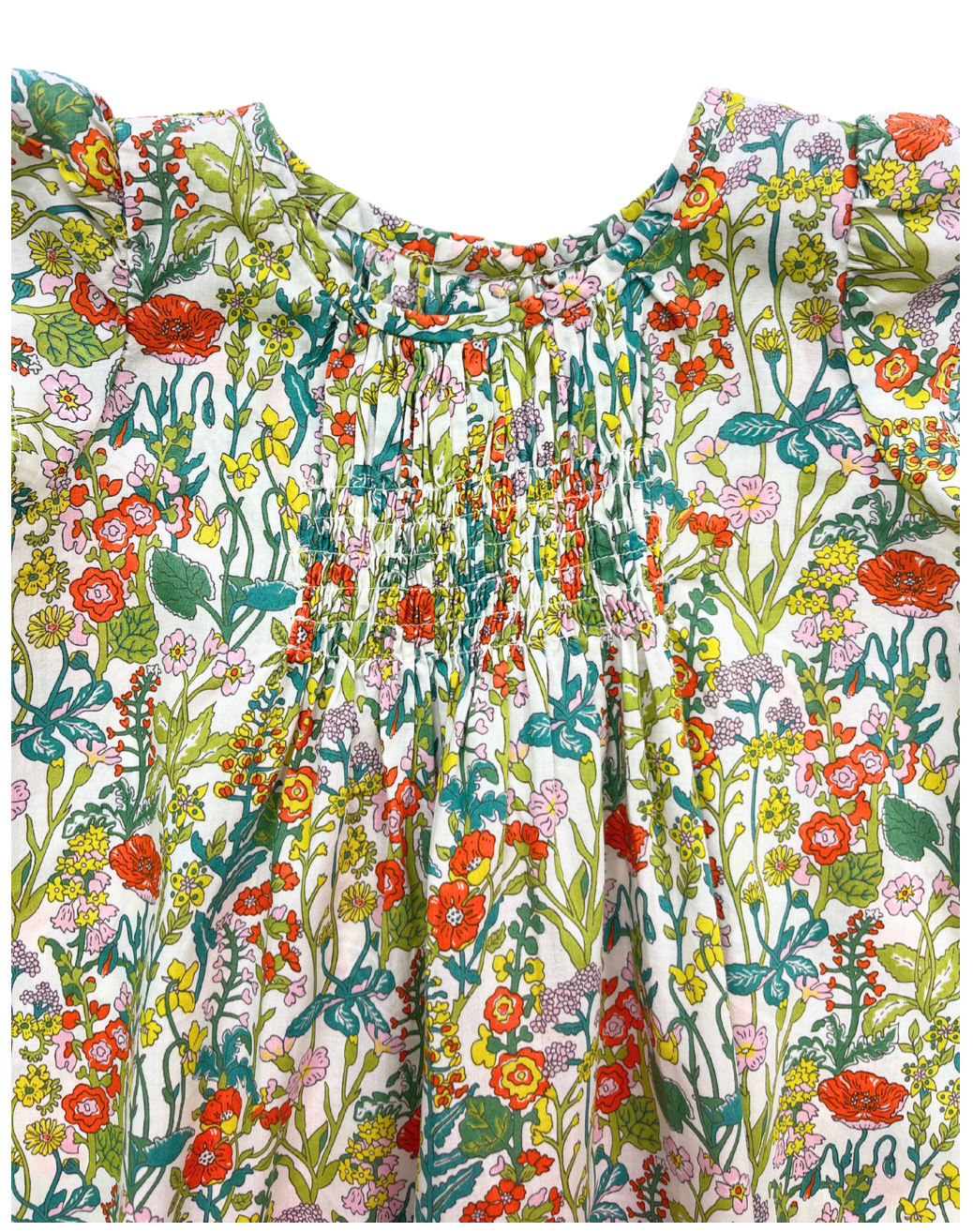 BONPOINT - Robe en coton à fleurs multicolore - 18 mois