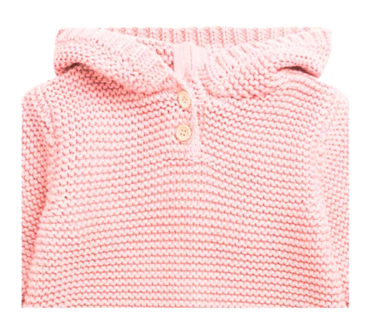 BONPOINT - Pink cotton knit burnou - 3 months