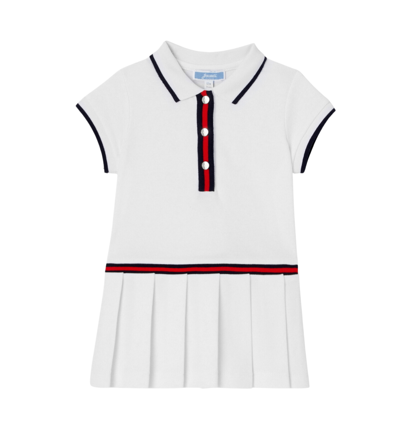 JACADI - White polo dress - 12 months