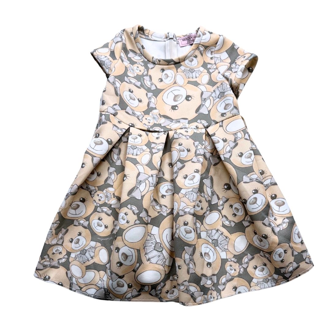 MONNALISA - Teddy bear print dress - 18 months