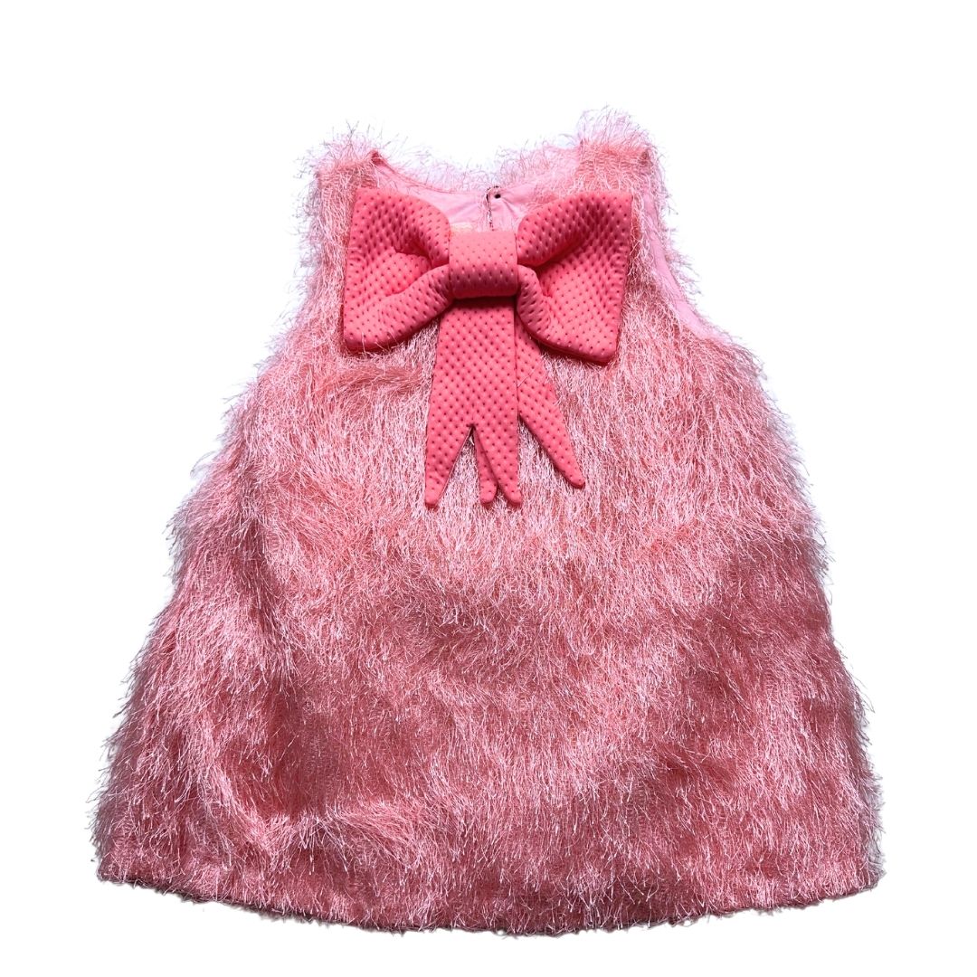 WAUW CRAPOW - Rosa Kleid mit Schleife - 3 Jahre