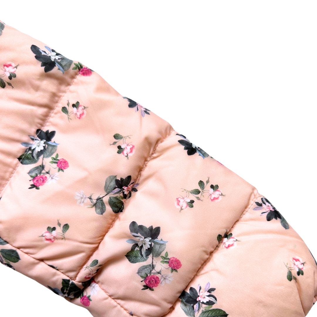 MONCLER - Doudoune rose à fleurs - 18 mois