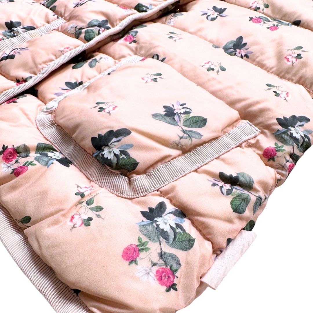 MONCLER - Doudoune rose à fleurs - 18 mois