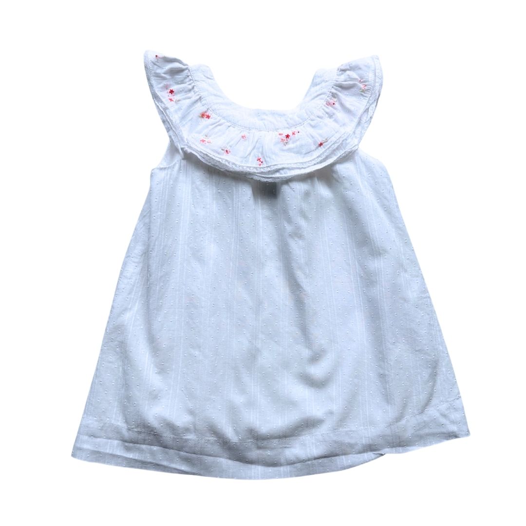 TARTINE & CHOCOLAT - Weißes Kleid mit Stickerei - 2 Jahre