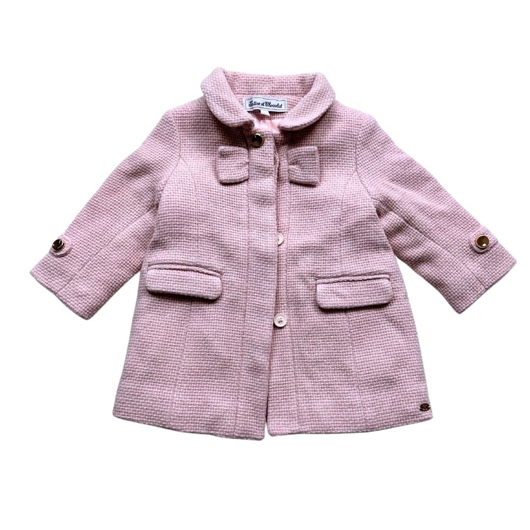 TARTINE & CHOCOLAT - Manteau rose - 12 mois