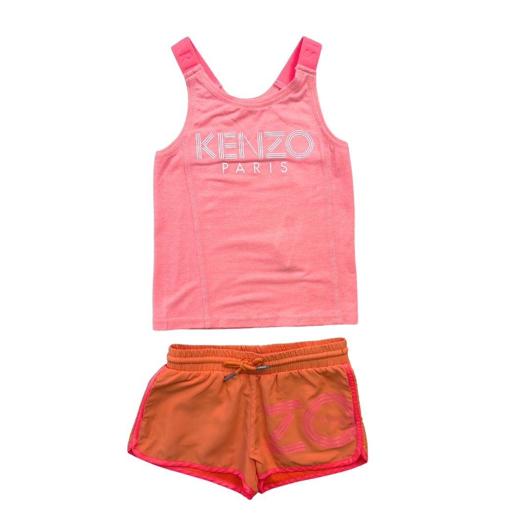 KENZO - Ensemble sport rose et orange - 4 ans