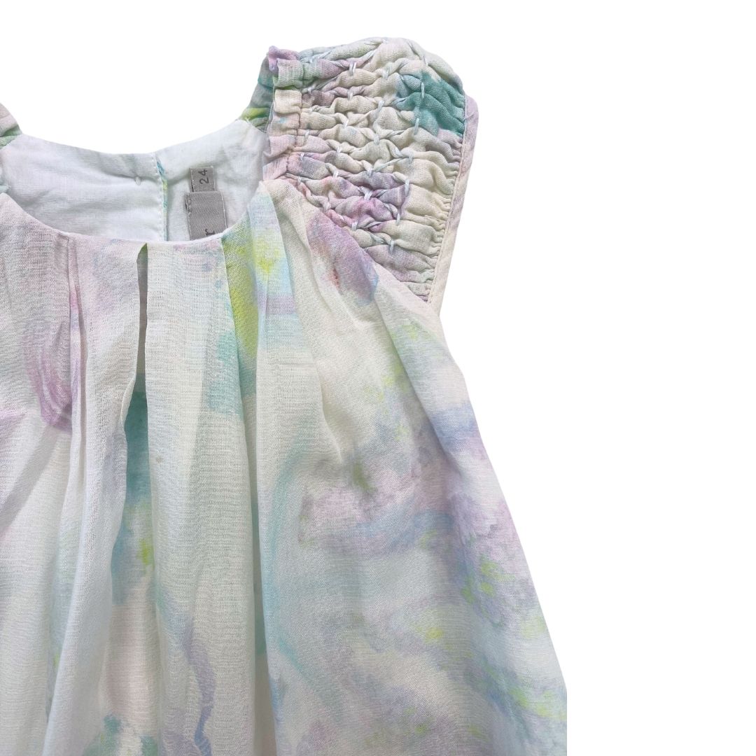 BABY DIOR - Ärmelloses leichtes Kleid mit Pastellmustern - 2 Jahre