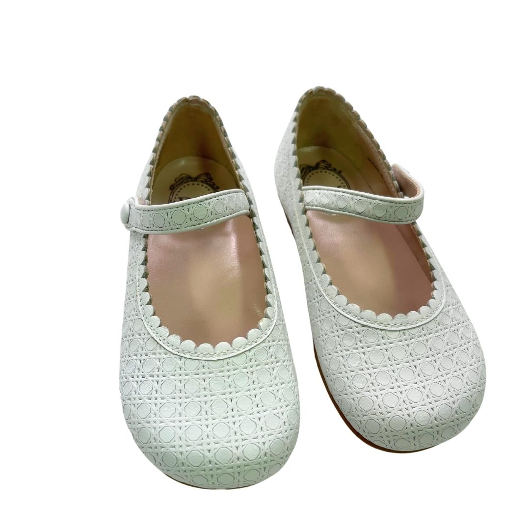 DIOR - weiße geprägte Ballerinas - 26