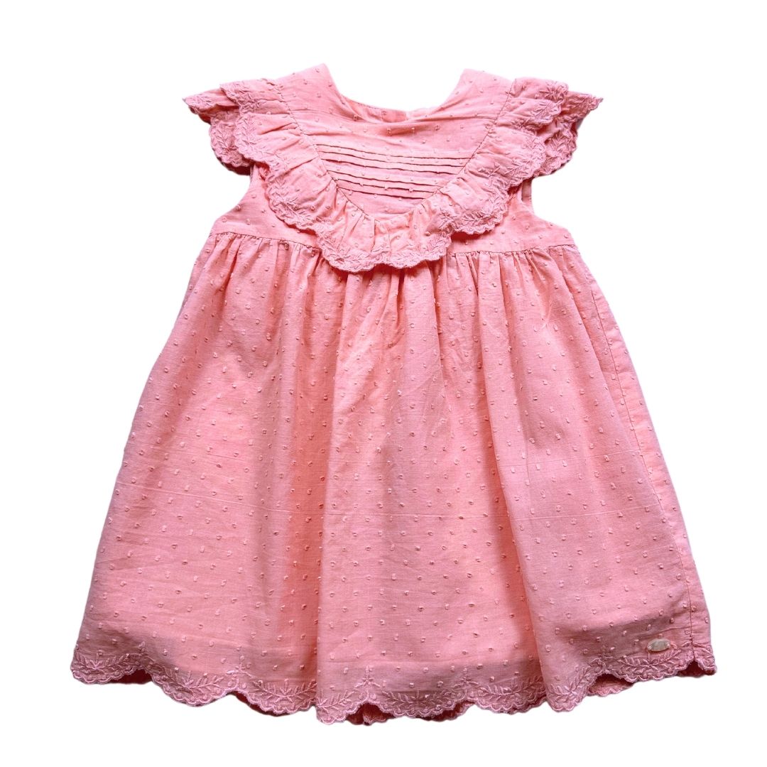 TARTINE & CHOCOLAT - Robe rose avec broderies - 2 ans