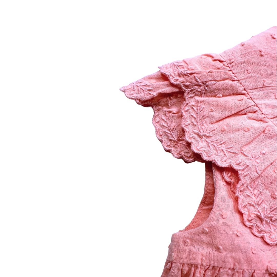 TARTINE & CHOCOLAT - Pink dress with embroidery - 2 years