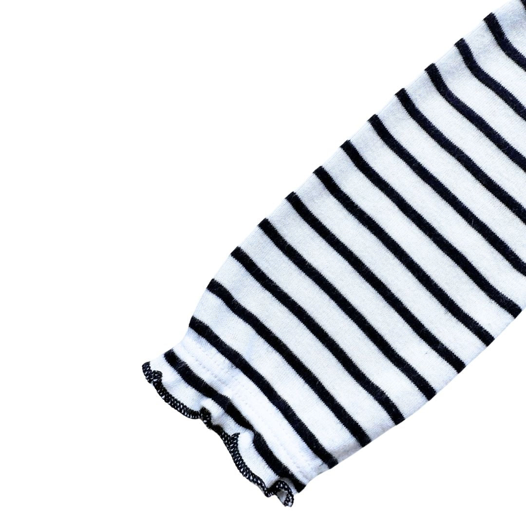 PETIT BATEAU - Blue and white striped t-shirt - 2 years