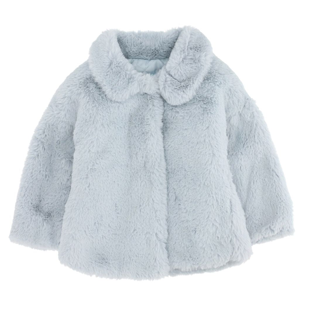 MONNALISA - Blue faux fur jacket - 18 months