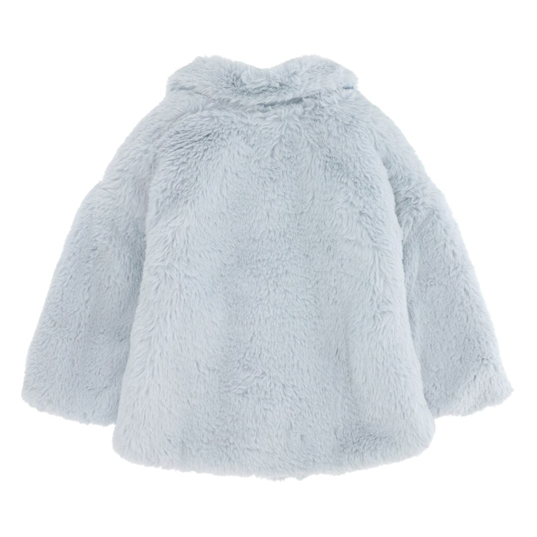 MONNALISA - Blue faux fur jacket - 18 months