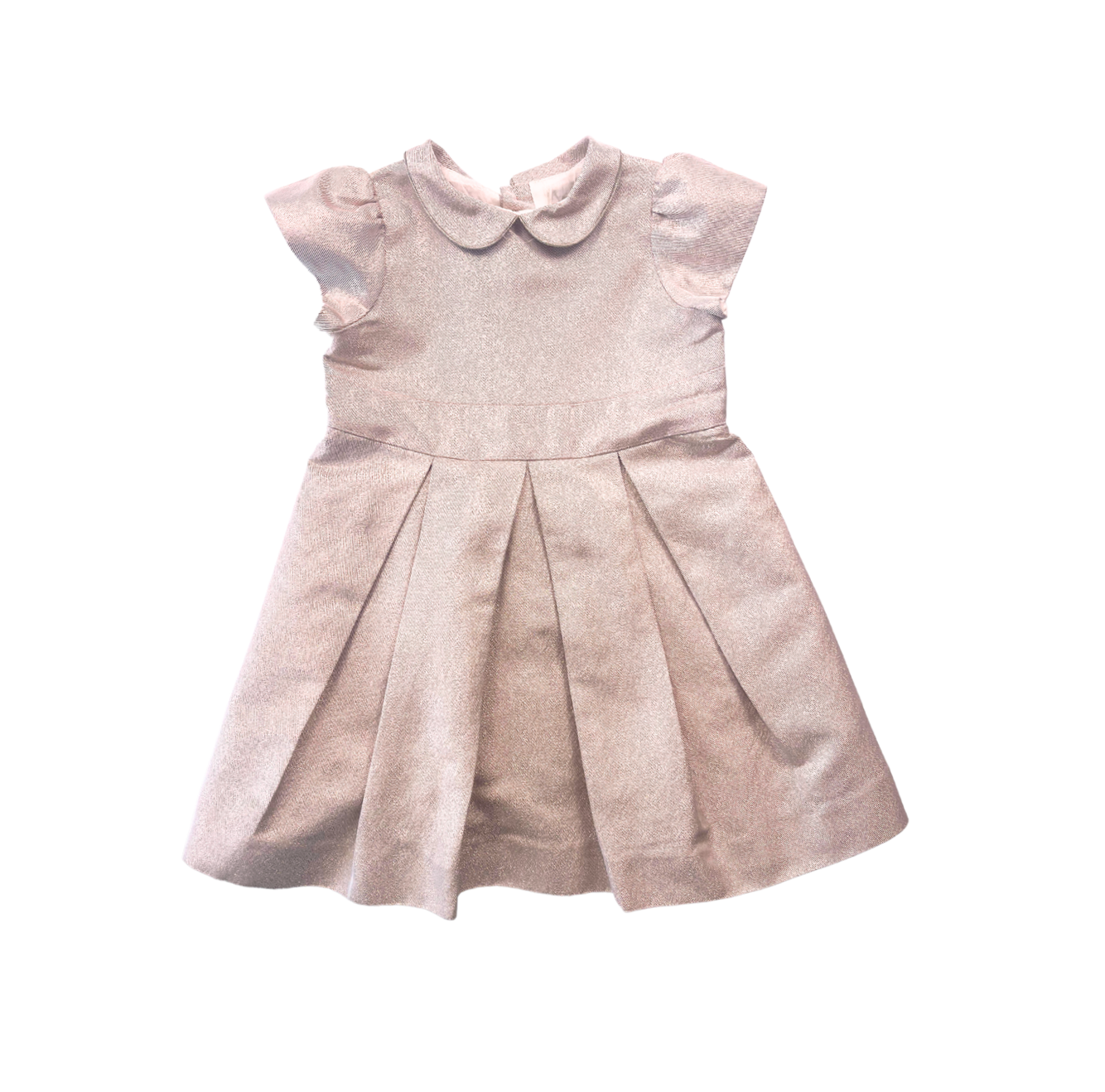BONPOINT - Rosa Skaterkleid mit Goldfaden - 4 Jahre