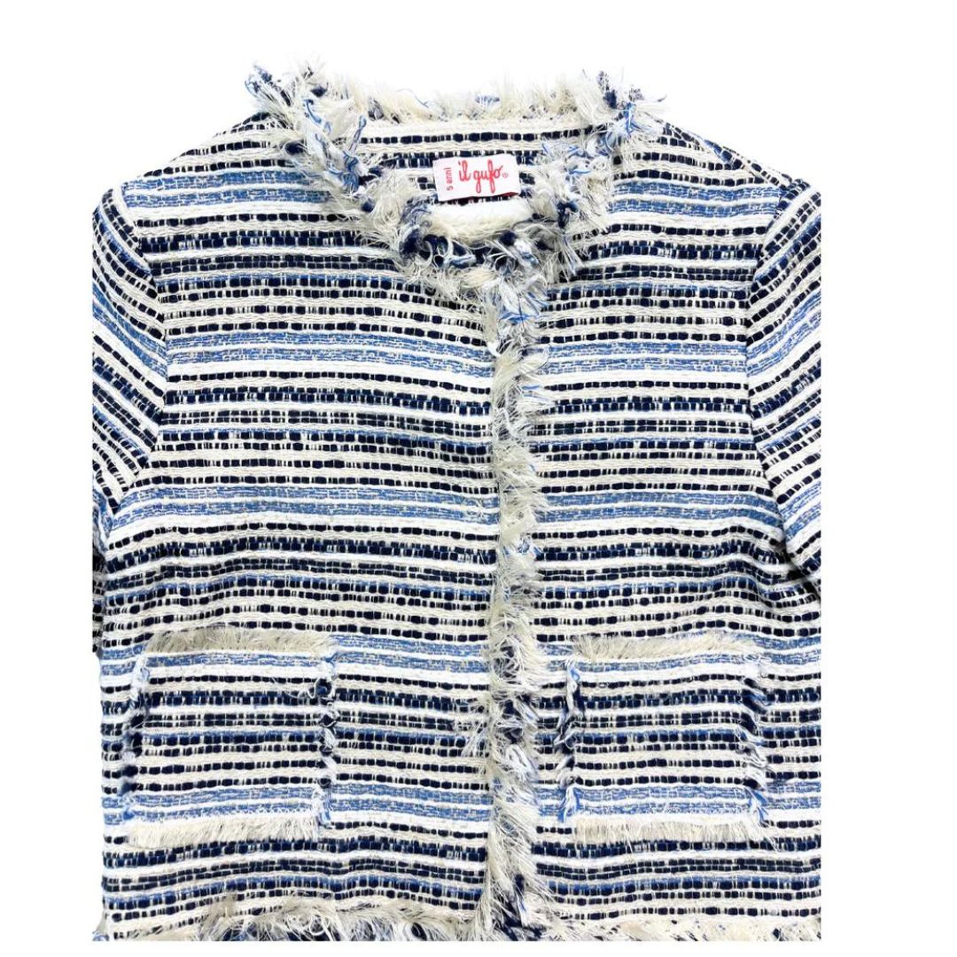 IL GUFO - Ensemble veste légère et robe à rayures - 5 ans
