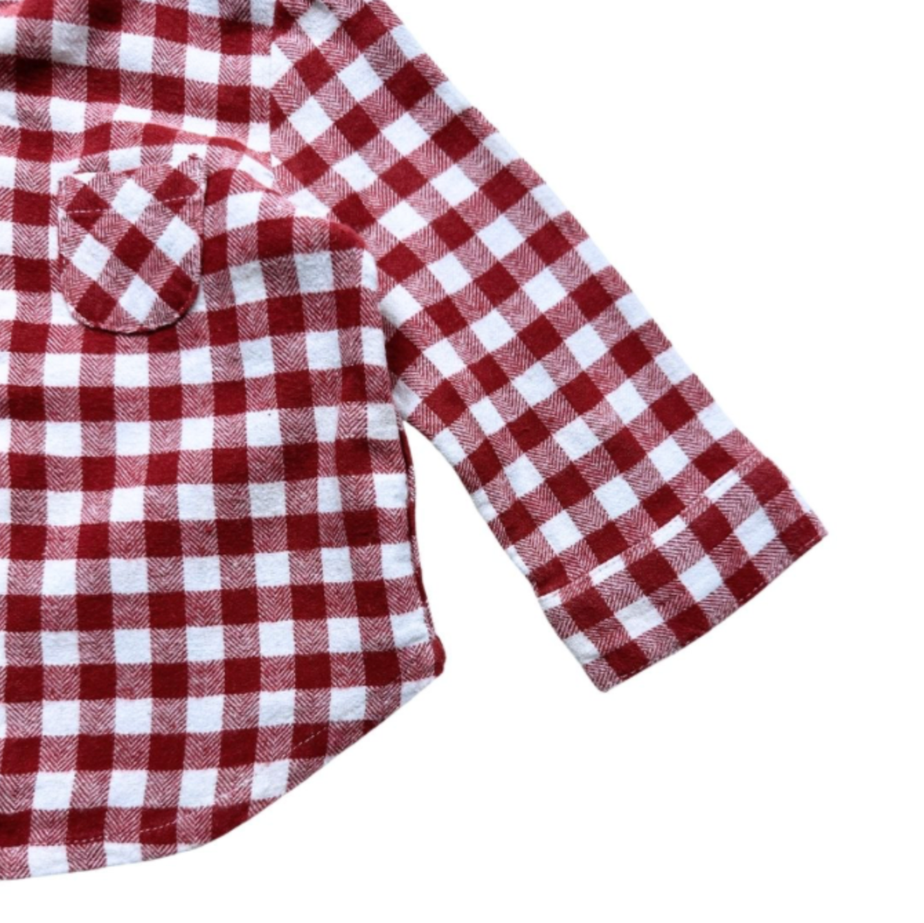 CYRILLUS - Red and white checked shirt - 6 months