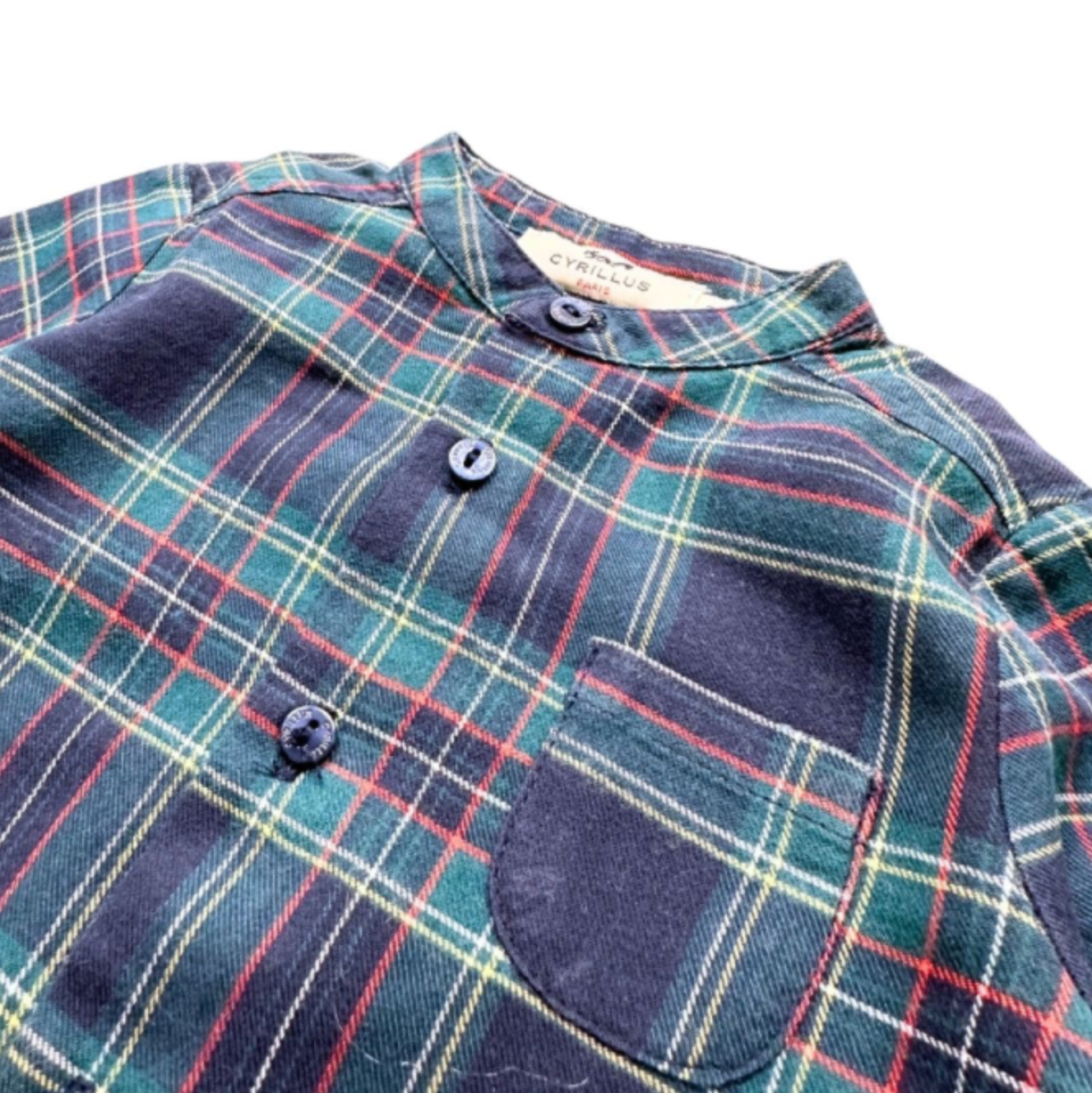 CYRILLUS - Blue and green checked shirt - 6 months