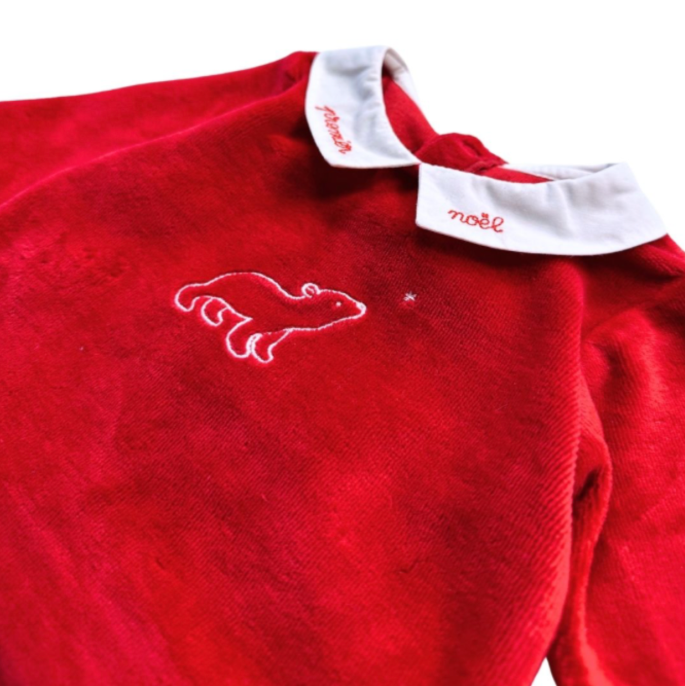 Jacadi - Red pajamas with embroidery - 1 month